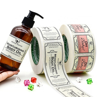 Étiquettes personnalisées en vinyle imperméable pour soins de la peau, autocollants dorés pour huiles corporelles, impression en rouleau, étiquettes d'emballage pour bouteilles