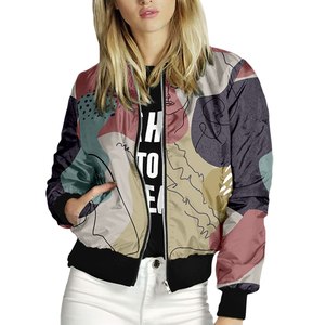 แจ็คเก็ตบอมเบอร์ผู้หญิงคุณภาพสูงสั่งทำพิเศษ ผ้าระบายอากาศได้ดี บุด้วยใยฝ้าย ราคาขายส่ง สินค้าขายดีอันดับต้นๆ - Product Image 2