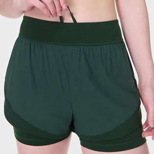 Pantalones Cortos Deportivos para Mujer, Transpirables, para Correr, con Capa Interior Integrada, Cintura Ajustable, Ropa Deportiva Ligera - Product Image 6