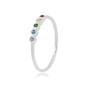 Anillos con incrustaciones de piedras preciosas multicolor joyería de primera calidad de Plata de Ley 925 al por mayor para niñas diseño de diamantes para fiestas - Product Image 5