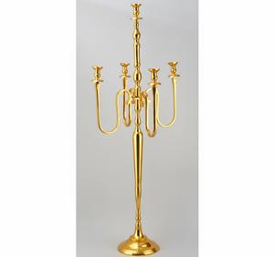 Newest Design 5 Arm Aluminum Candelabra <b>Rose</b> <b>Gold</b> Finished for Home & Wedding <b>Christmas</b> <b>Decorations</b> Floor Candelabra - Product Image 2
