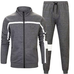 Ensemble de survêtement pour homme, ensembles de survêtement tendance, tenues 2 pièces pour hommes adultes, vêtements de sport décontractés de couleur unie, vêtements de sport longs - Product Image 4