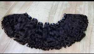 Haute qualité 100% vierge humide ondulé Extensions de cheveux 16 pouces lâche vague profonde faisceaux indien brut Top Temples cheveux - Product Image 2