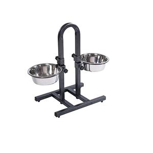 Modern Arrival Custom Handcrafted Eco-Friendly Portable Dog Bowl New Wooden Square Base with Metal Bowl for Pet Animals - Product Image 5