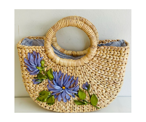 Sac à main durable et écologique en jacinthe d'eau fabriqué en jonc de mer naturel, sac fourre-tout élégant pour femmes, sacs à main de plage décontractés - Product Image 1