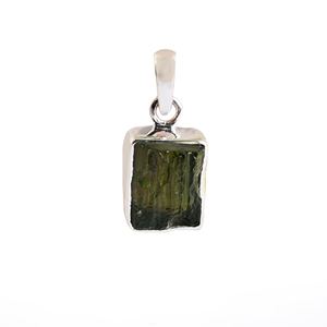Colgante de piedra de moldavita de piedras naturales, colgante de Plata de Ley 925 de oro amarillo, joyería hecha a mano, regalo para ella, joyería al por mayor - Product Image 1