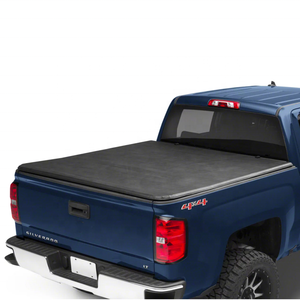 4x4 impermeable vinilo negro/PVC suave tri-fold cubierta de cama de camión para Ford Ranger para Hilux Revo <span class=keywords><strong>Vigo</strong></span> y Chevy Silverado - Product Image 1