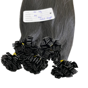 Extensiones de Puntas Planas de Color Personalizado |   Cabello Virgen Vietnamita de Primera Calidad para Bebés |   Cortícula completa, textura suave - Product Image 5
