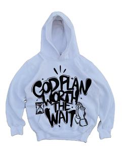 Haute qualité personnalisé 3D bouffée impression Logo hommes surdimensionné thermique polaire survêtement ensemble soleil délavé Patchwork à capuche respirant Plus - Product Image 3