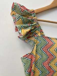 New Summer Print Party Wear Sexy Mini Length Deep Cotton Printed Hand Block Print Mini Boho Short Unique Back Design <b>Dresses</b> set - Product Image 3