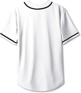 Personalizado Plus Size Button-Down manga corta Hip Hop Deportes Uniformes Transpirable Béisbol & Softball Jerseys en blanco al por mayor - Product Image 3