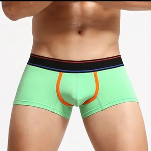 Ropa interior para hombres, bañadores de moda juvenil, pantalones cortos deportivos cómodos transpirables de algodón respetuosos con la piel, Bóxer con bolsa convexa en U de cintura baja - Product Image 5