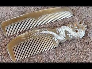 หวีแต่งผมสำหรับร้านเสริมสวยและที่บ้านทำจากหนังควายแท้ดีไซน์คลาสสิกสไตล์แฟนซี - Product Image 6