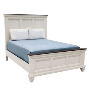 Solid Mahogany Farmhouse Style King Size <b>Bedroom</b> Furniture <b>Set</b> with Panel Bed Nightstand & Storage for Villa <b>Hotel</b> & Apartment - Product Image 3