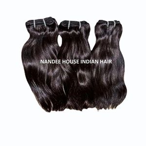 Extensiones de Cabello Humano Indio Remy Natural Negro Liso, Doble Trama a Máquina, 24 Pulgadas, 100g, Nandee House, Sin Procesar - Product Image 5