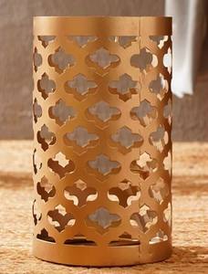 Soporte votivo de Navidad estampado cuadrado de Metal moderno Soporte de pilar de decoración elegante para el hogar - Product Image 5