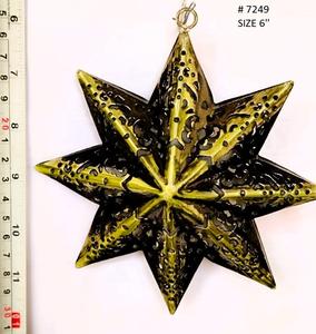 Ornement suspendu en forme d'étoile Accessoires décoratifs pour arbre de Noël festif - Product Image 1