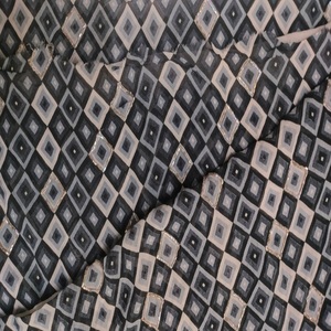 Tissu Georgette Brodé à la main avec des impressions sur soie - Product Image 2