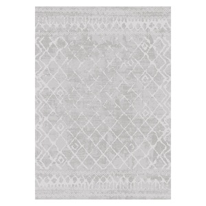 RUGS DEPOT LXDP-0431 Wholesale Grey Silver Ethnic Kilim Digital Printed Machine Washable Chenille Area Rug Non <b>Slip</b> - Product Image 1