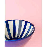 Costa Azul Bol à salade en céramique 1,5 L 21cm Grand ensemble ovale en grès poli avec émail et poterie Plat de service à manger élégant