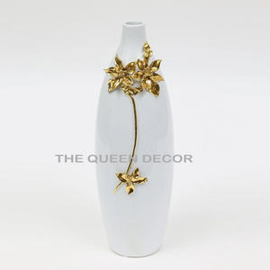 Florero de Metal con estilo de Metal de aluminio contemporáneo, diseño de hierro moderno versátil para mesa decorativa de oficina en casa - Product Image 1