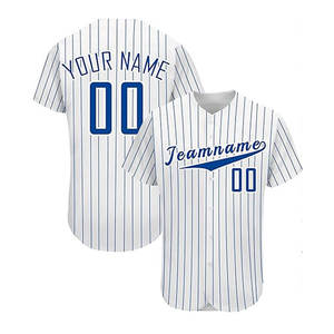 Maillots vierges de sport en sergé unisexe Baseball Street Wear pour hommes Appliques de broderie Baseball Softball Sublimation - Product Image 4
