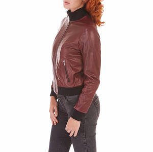 Chaquetas de cuero genuino PU recortadas informales con estilo para mujer, ropa de invierno hecha a medida, abrigos de cuero recortados a la moda para otoño - Product Image 3