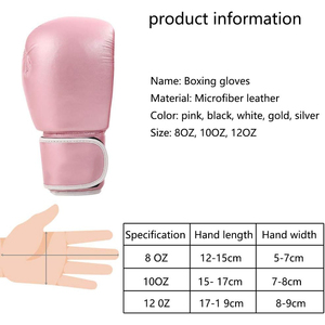 Venta al por mayor 8oz de cuero ligero Muay Thai guantes de boxeo por encargo de alta calidad equipo de entrenamiento deportivo niños adultos sólido - Product Image 6