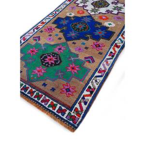 Tapis en laine noués à la main style Kilim Nuray, motif géométrique puzzle pour entrée de maison, couloir rectangulaire Pae-3054-Jaipur Rugs US - Product Image 2