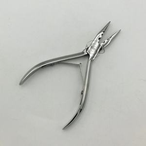 Alicates de tres agujeros de acero inoxidable con logotipo personalizado más vendidos, herramientas de extensión de pelo de nariz con aguja reutilizable a granel - Product Image 2