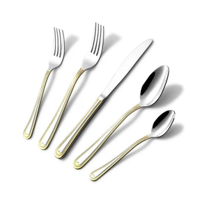 Juego de 6 piezas de cuchara de postre, cuchara de cubiertos de acero inoxidable, artesanías hechas a mano, nuevo diseño, Venta caliente - Product Image 4