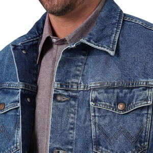 Veste d'hiver confortable et légère pour hommes de la meilleure qualité, 100% coton, facile à porter avec logo à l'avant, meilleure veste en jean pour hommes - Product Image 3