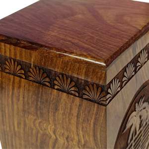 Urne en palissandre Arbre de vie personnalisé pour animaux de compagnie Enterrement fait à la main - Product Image 5