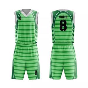 Maillot de basket-ball rayé à Sublimation, vêtements de sport de haute qualité, prix bas, ensembles d'uniformes de basket-ball pour hommes, 2022 - Product Image 2