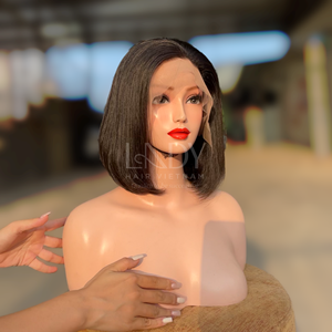 Meilleure qualité extensions de cheveux humains donneur unique 13X4 HD dentelle os droit Bob cheveux humains pour les femmes noires - Product Image 3