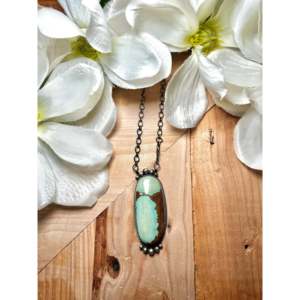 Collier en argent sterling et turquoise Pilot Mountain de Sheila Becenti pour les occasions spéciales - Product Image 1