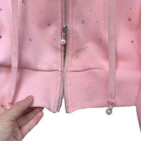 Nouvelle arrivée Rhinestone Survêtement Fashion Jogger Set Streetwear Outfit Rhinestone Survêtement en gros