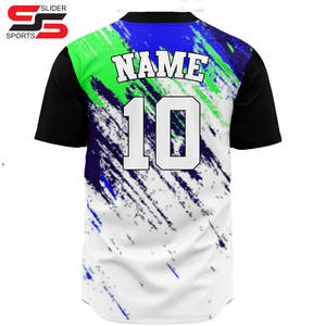 Camiseta de Softbol con Botones Delanteros y Diseño Personalizado Sublimado - Product Image 2