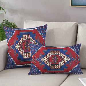 Funda de Almohada con Estampado Turco - Diseño Kilim para Decoración del Hogar, Solo Funda - Product Image 4