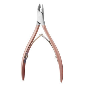 Agarre ergonómico profesional de alta calidad, pinza para cutículas de acero inoxidable plateado para uñas de dedos, bordes limpios suaves, logotipo personalizado - Product Image 5