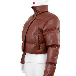 Blouson matelassé court brodé pour femme, veste pour temps froid avec personnalisation complète sur les tendances - Product Image 3