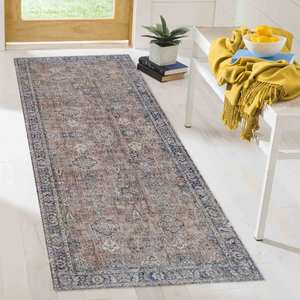 Floral Moroccan Chenille <b>Rug</b>: <b>Navy</b> <b>Blue</b> Accent <b>Rug</b>,With Pile Soft <b>Rug</b> - Product Image 1
