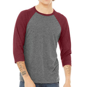 เสื้อยืด Raglan แขนยาวผ้าฝ้าย100% สำหรับผู้ชายพิมพ์ลาย - Product Image 3