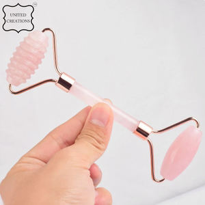 ลูกกลิ้งหินกัวซาพร้อมกล่องลูกกลิ้งหน้าหยกธรรมชาติเครื่องมือดูแลผิวสีชมพู - Product Image 6