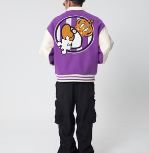 Apliques Chenille parches Varsity chaqueta al aire libre invierno hombres Vintage Streetwear College Letterman béisbol bombardero chaqueta - Product Image 4