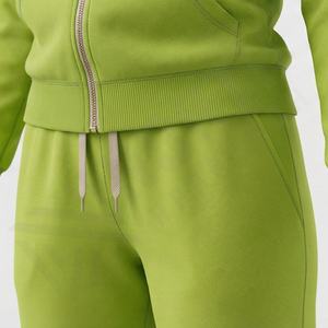 Ensemble de survêtement deux pièces pour femmes, automne-hiver, sweat-shirts streetwear, qualité supérieure, fermeture éclair, tenue de jogging à capuche, couleur personnalisée - Product Image 5