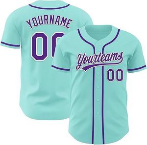 Camiseta de béisbol de poliéster cosida en blanco de fabricante OEM, camisetas de béisbol de poliéster con sublimación de tinte completo de alta calidad - Product Image 1
