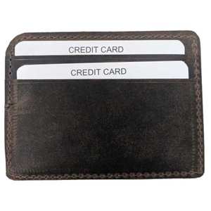 Portefeuille élégant et mince en cuir véritable pour cartes de crédit, adapté au transport quotidien, emballage personnalisé disponible - Product Image 1