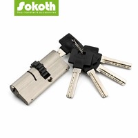 Serrure de porte à mortaise en laiton haute sécurité, cylindre 76 mm, 3 clés, pour porte en bois, marché israélien