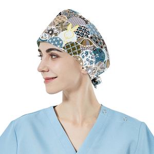Gorro de fregado de servicio personalizado, tejido de algodón con lazo ajustable para enfermeras, médicos, trabajadores quirúrgicos - Product Image 4